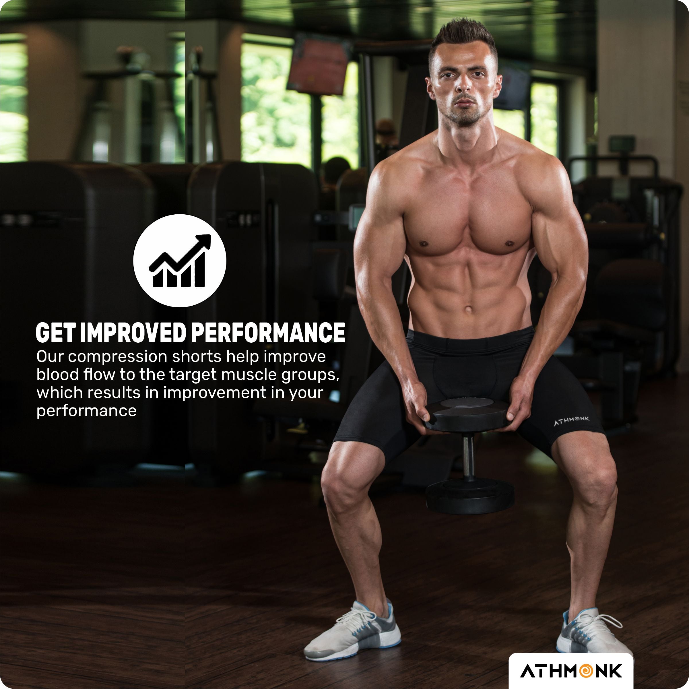 Athmonk 4-Way Lycra Compression Shorts for Men